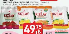 KIZILAY MEYVELİ SODA ÇEŞİTLERİ 6X200 ML indirimli fiyat KIZILAY MEYVELİ SODA ÇEŞİTLERİ 6X200 ML fiyat ve kampanya bilgisi